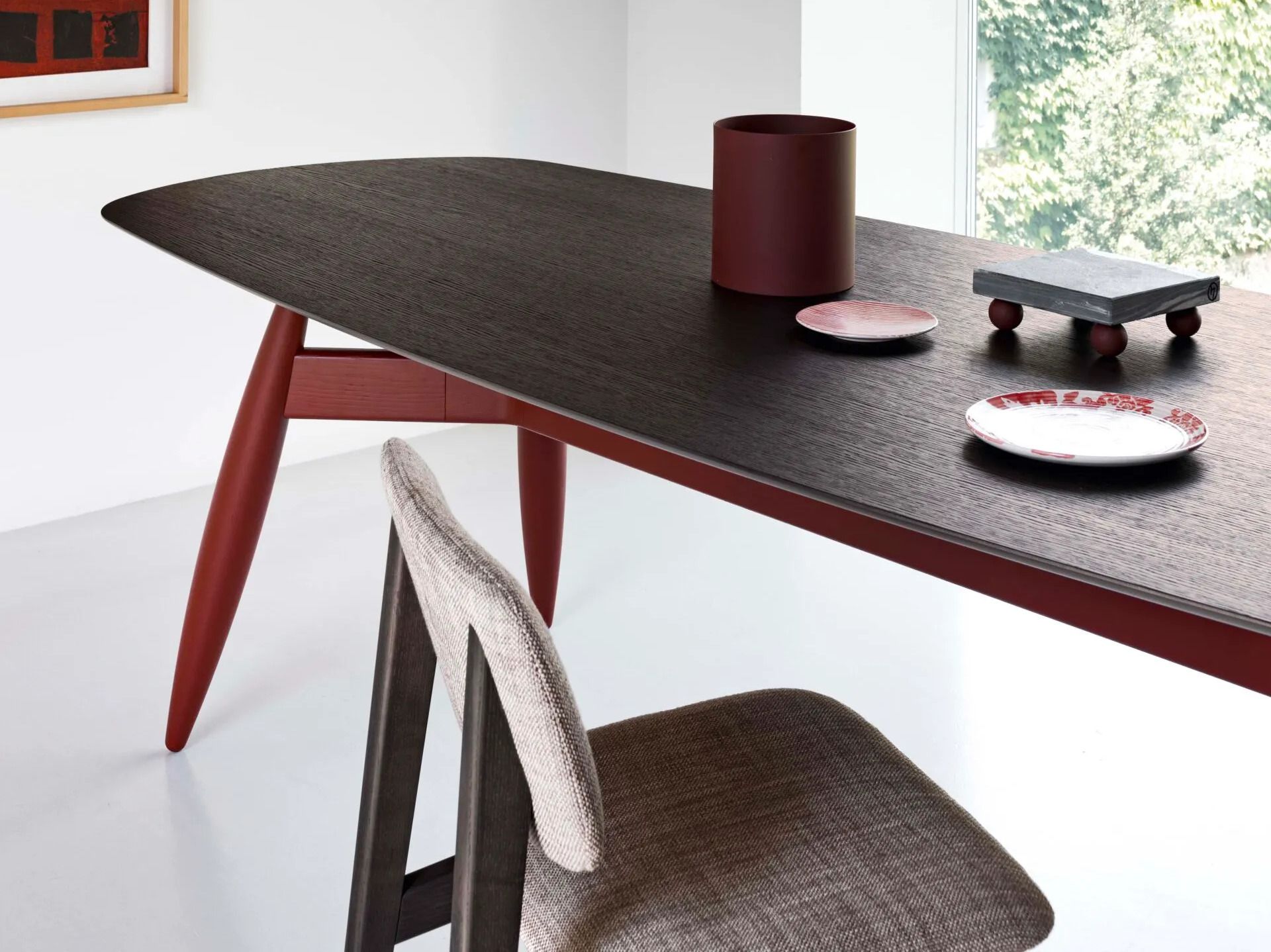 Деревянный прямоугольный стол и мраморная столешница Alf DaFrè FUSELLO ARCH-00065686 - Вид №6