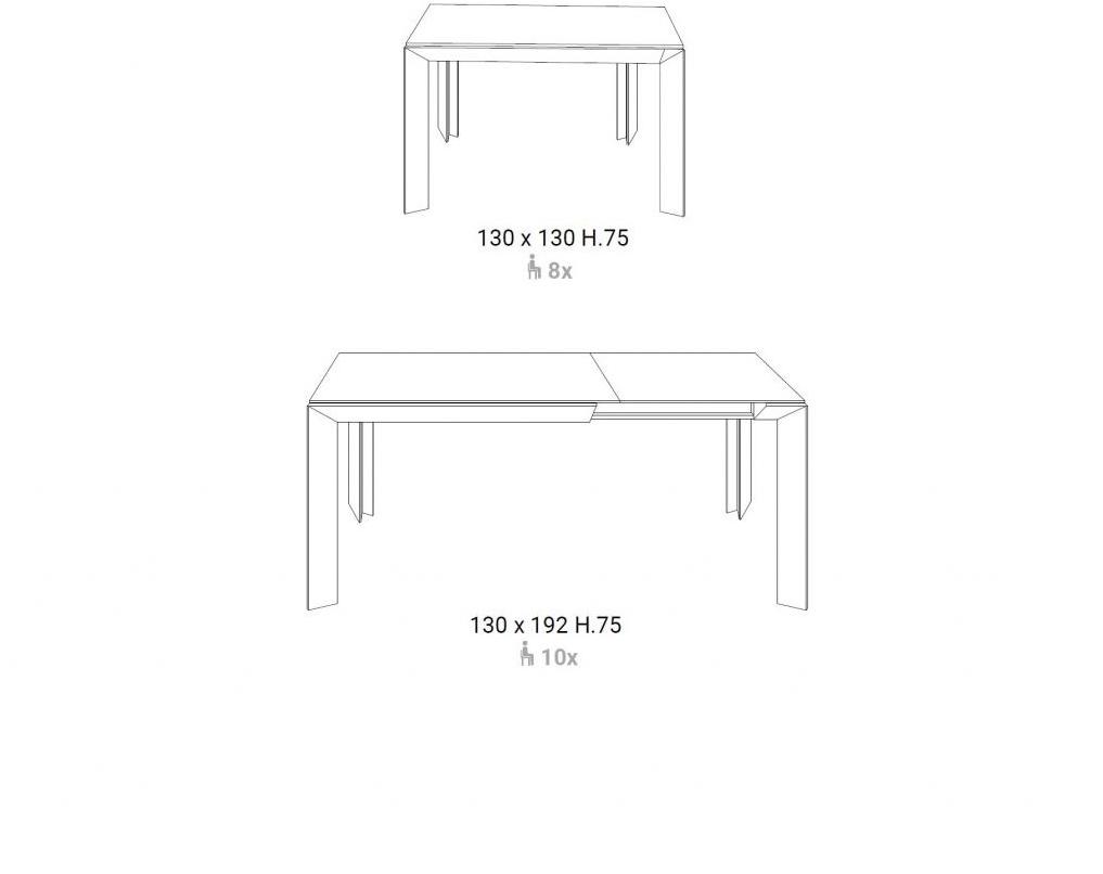 Ozzio Italia Раздвижной стол из алюминия и стекла  T200  - Вид №5