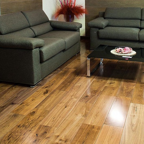 Массивная доска Magestik floor Под лаком (экзотика) (300-1820)x127x18мм Орех американский Натур (Гладкая) 300-1820х127 мм MGK Magestic floor 2600300142 - Вид №8