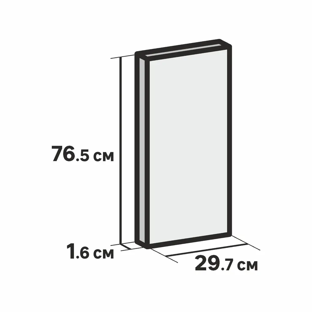 Фасад для кухонного шкафа Петергоф грей 29.7x76.5 см Delinia ID МДФ цвет графит STLM-2096117 - Вид №11