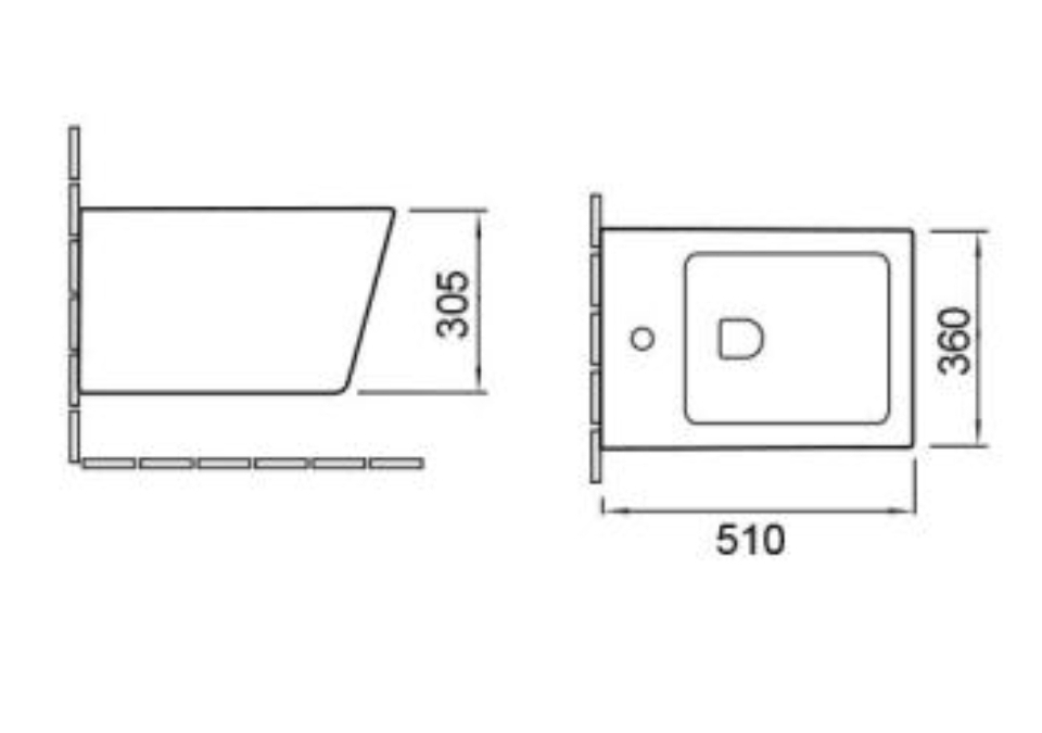 SL-5054 Биде подвесное LAB.Space  - Вид №1