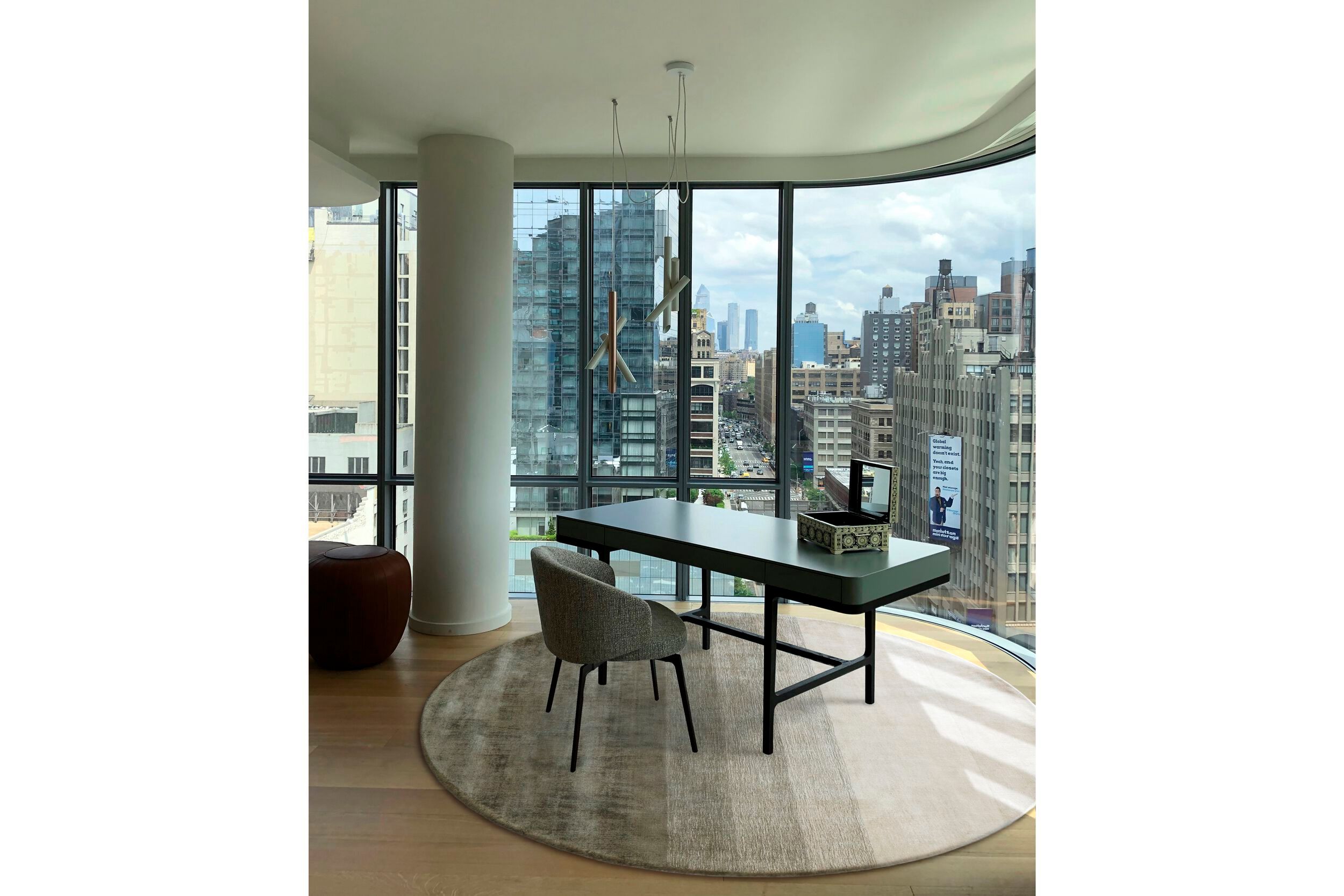 Круглый коврик degradé из вискозы G.T.DESIGN Stripes Party ARCH-00086181 - Вид №1