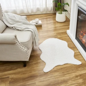 Ковер-шкура Teddy 60x90 см полиэстер цвет белая 89369392 STLM-2045594