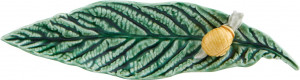 10636892 Bordallo Pinheiro Блюдо Bordallo Pinheiro Лист мушмулы 25см, с улиткой, керамика Керамика