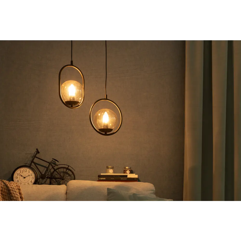 Подвесной светильник Vitaluce Домра 1 лампа 3м² Е14 цвет черный матовый STLM-2077581 - Вид №11