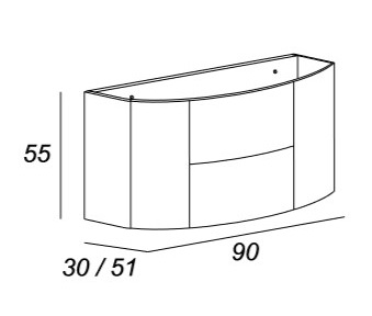 Мебель для ванной CEZARES EDEN 91 Frassino bianco - Вид №3