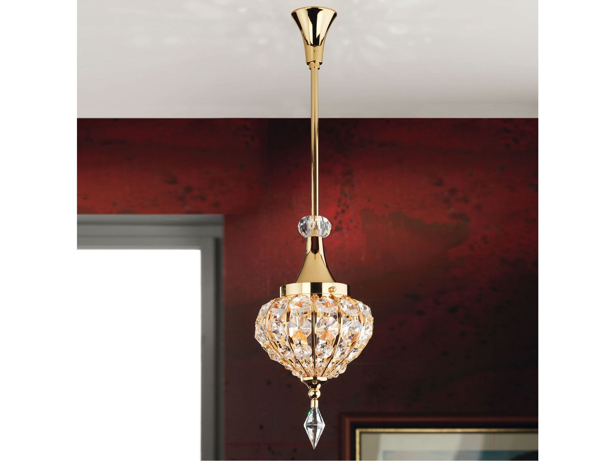 Подвесной светильник из латуни с кристаллами Orion Oriental ARCH-00032733 - Вид №1