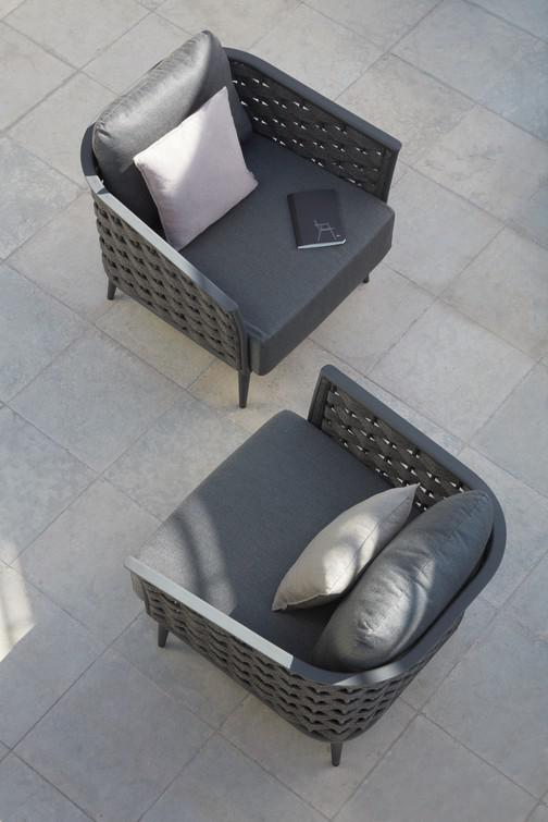 1 мест.ная лава веревка 45мм антрацит Manutti Cascade MNST750 - Вид №6