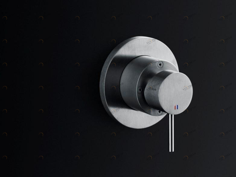 Boffi Смеситель для умывальника настенный из матовой стали Minimal sun-id-1470583