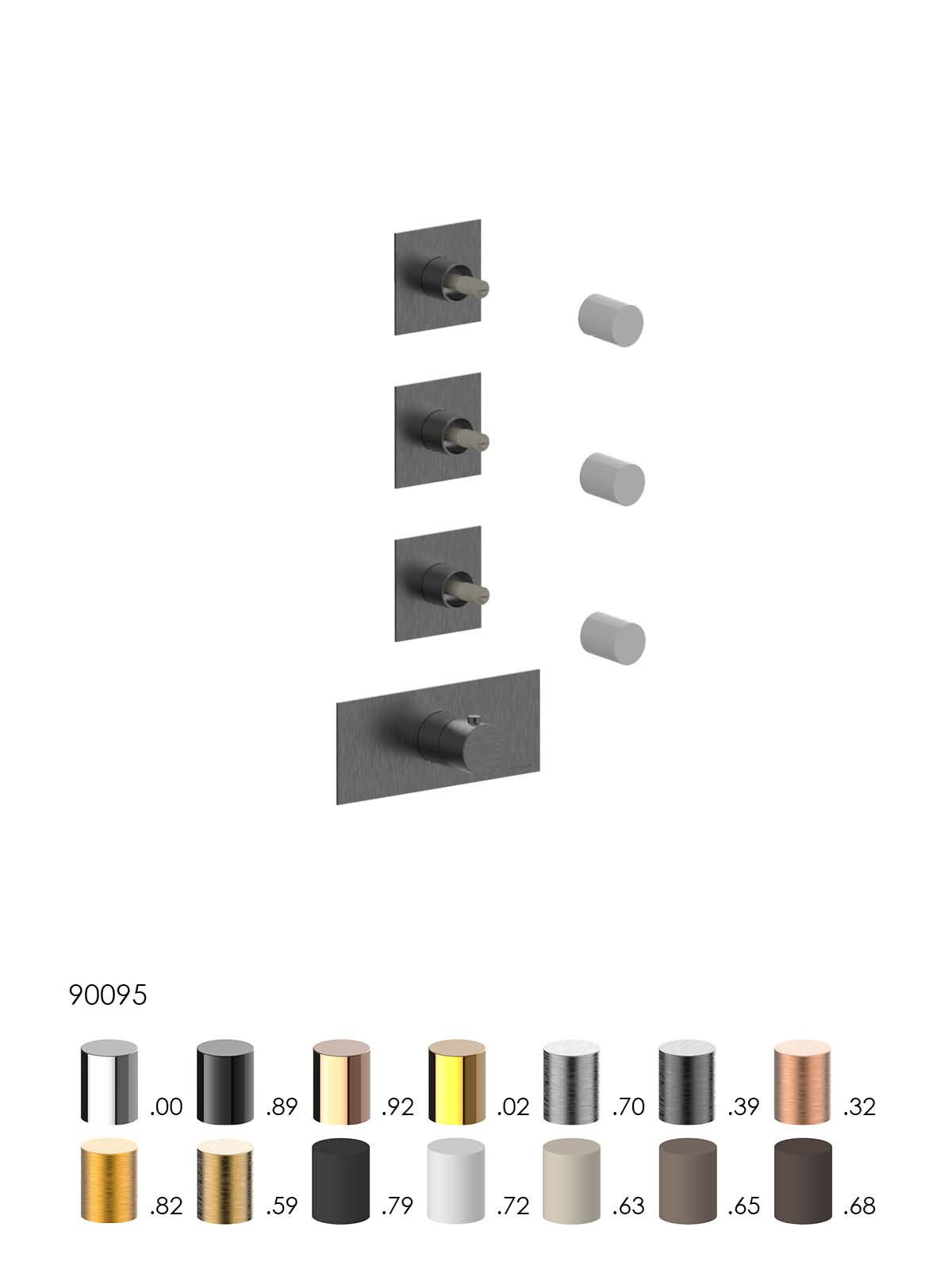 Термостатический смеситель для душа с 4 отверстиями Rubinetterie Frattini отдельная эстетика ARCH-00015119 - Вид №3