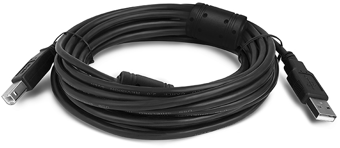 SV-015923 Кабель usb2.0 pro am-bm покрытие "gold flash", 2 ферритовых кольца 1.8m Sven Santreyd 