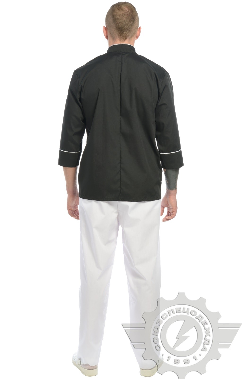 69101 Куртка поварская "Люкс-Лайт" черная  Повар  размер 48-50/170-176 Спецодежда  - Вид №7