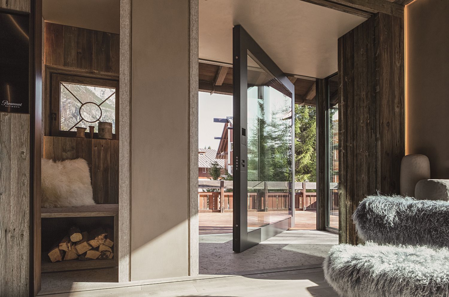 Алюминиевая и стеклянная бронированная входная дверь Oikos Nova ARCH-00075446 - Вид №11