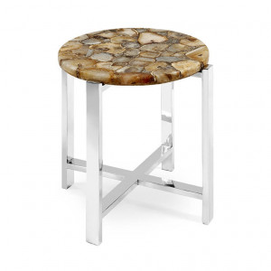 450194-00 ABHIKA БОКОВОЙ СТОЛ AGATA H53 D49 NATURAL