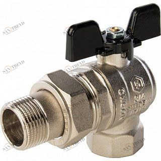 Кран шаровый STOUT ВН 3/4" угловой с американкой SVB0008000020