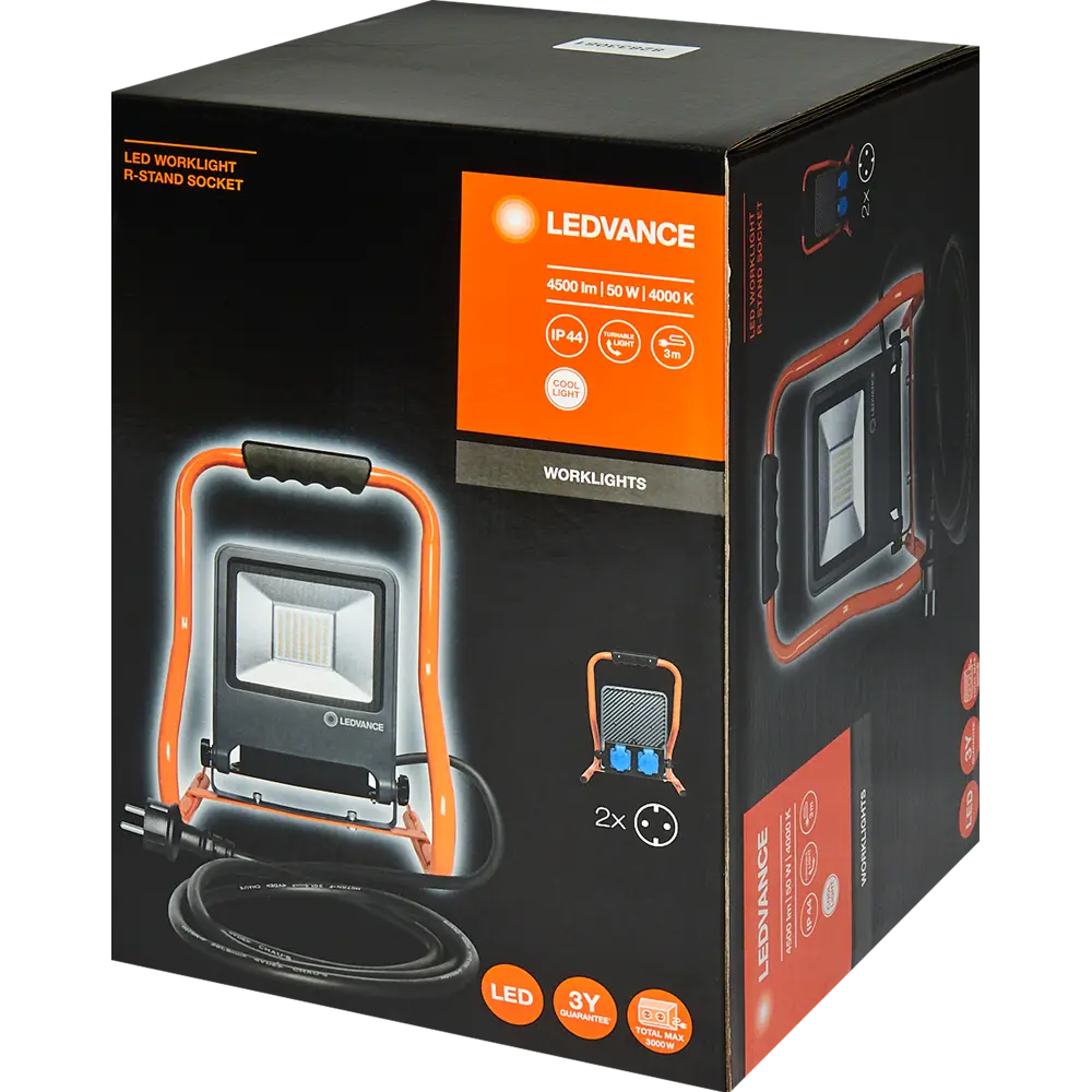 Прожектор светодиодный уличный Ledvance Work Light 50 Вт 4000K IP44 переносной, нейтральный белый свет STLM-2168819 - Вид №4