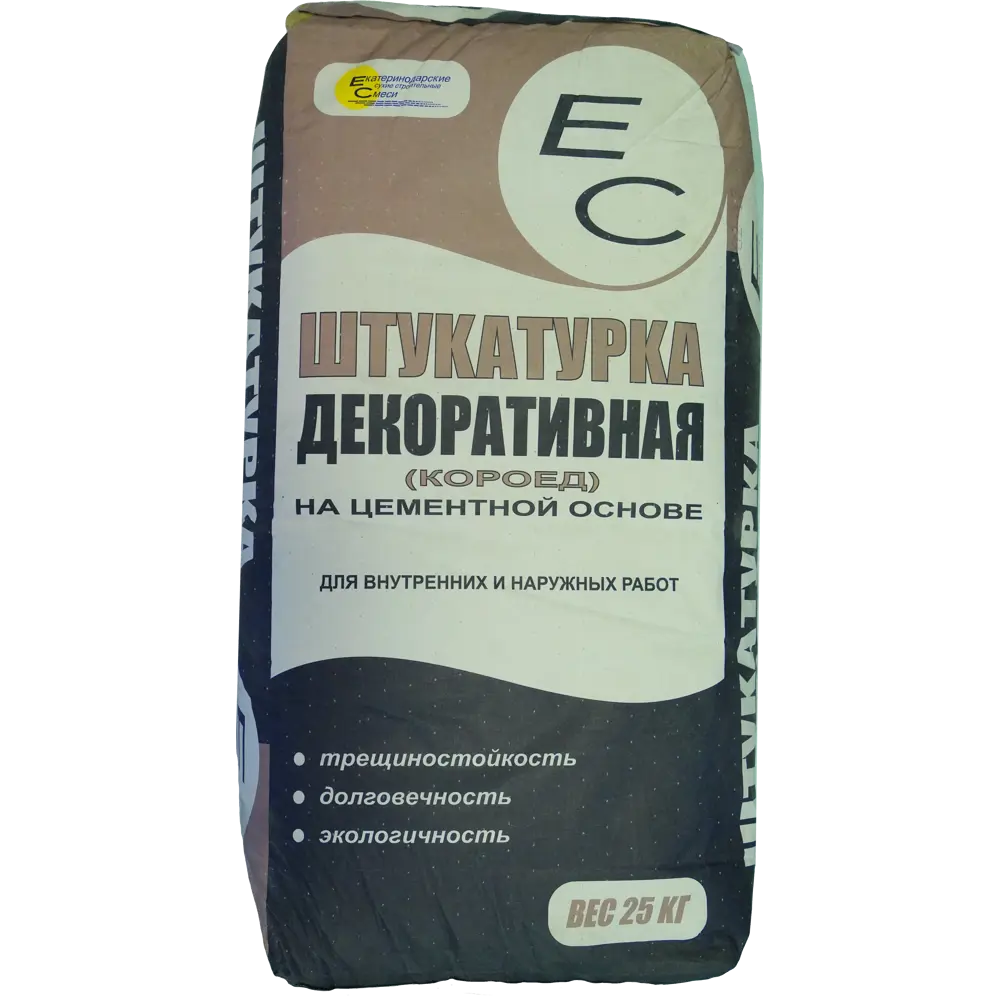 Штукатурка декоративная ЕС короед 2.5 25 кг EC Не применимо STLM-2145221