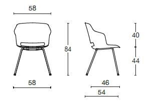 Полипропиленовый стул с подлокотниками Diemme Clop ARCH-00052598 - Вид №4