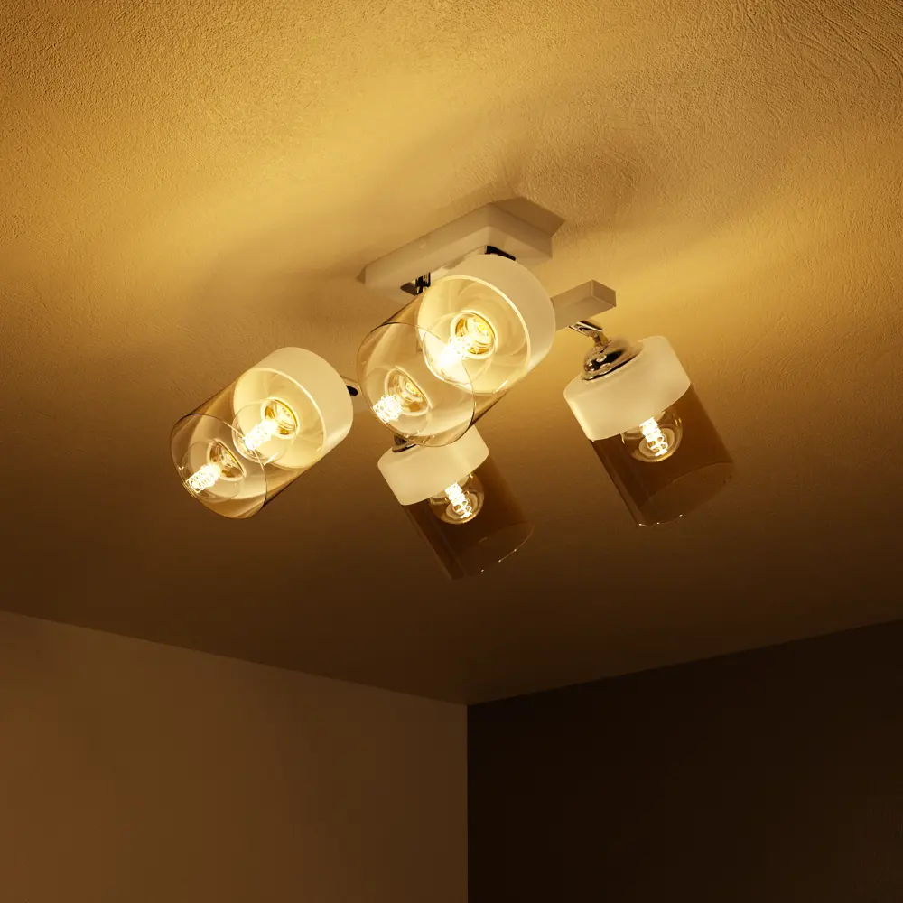 Люстра потолочная KREAFORTA Vereya 4 ламп цвет белый STLM-2058496 - Вид №1