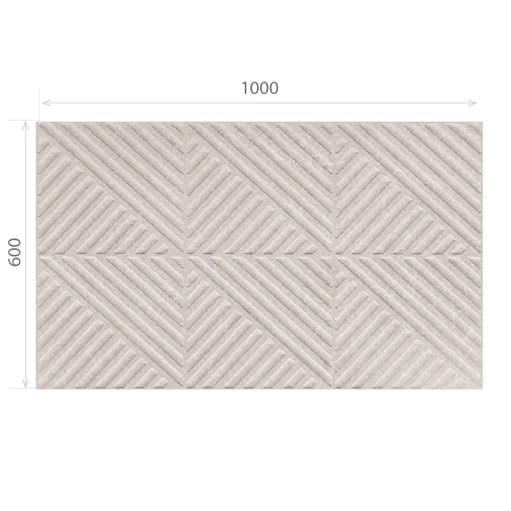 GRACE Стеновая панель ПВХ Мрамор нежный кремовый 1000x600 мм 89341769 STLM-1015089 - Вид №5