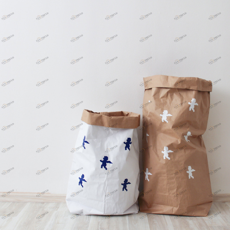 Эко-мешок для игрушек Small Angels из крафт бумаги VAMVIGVAM  282014 Белый;бежевый Santreyd 