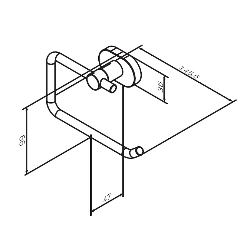 A7434100 L Держатель для туалетной бумаги хром AM.PM Sense - Вид №6