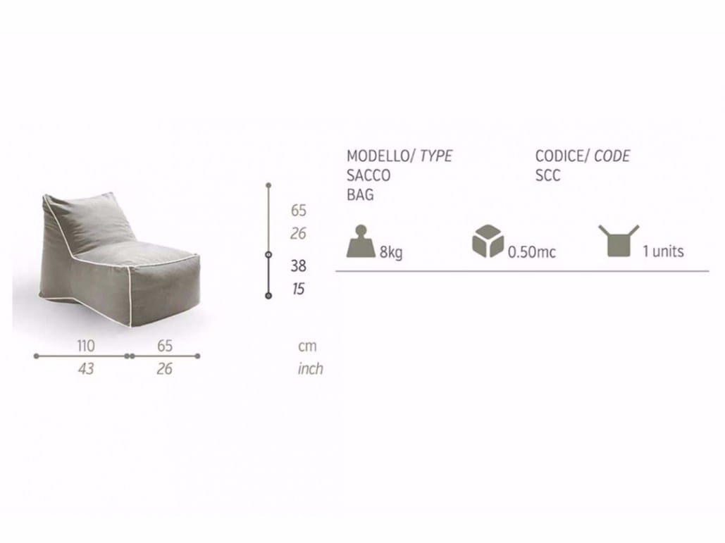 Кресло-мешок для сада в Sunbrella® Talenti ARCH-00058743 - Вид №6