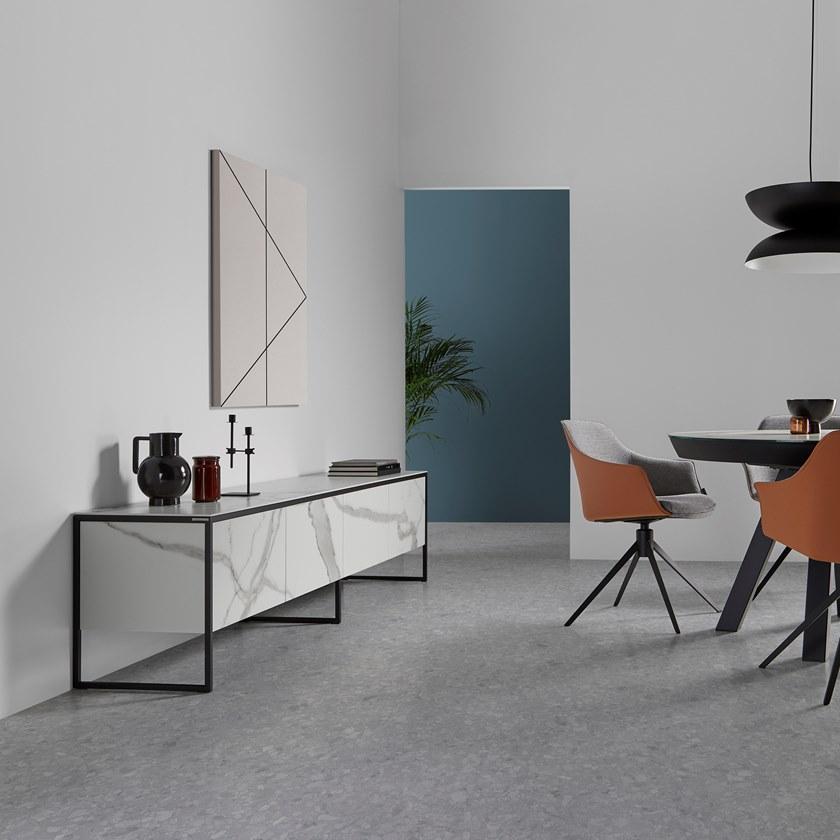 MOBLIBERICA Невысокая керамическая тумба под ТВ с распашными дверцами Terra sun-id-1349132 - Вид №1