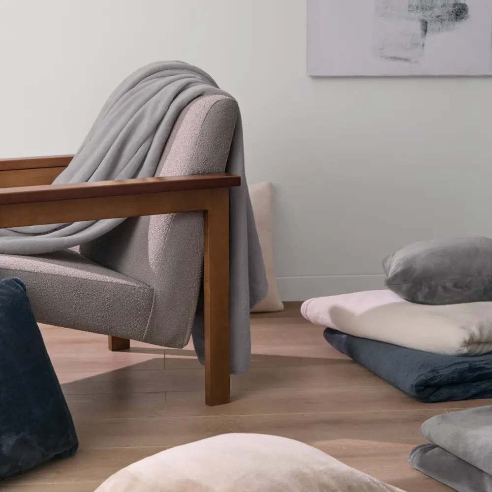 Плед KREAFORTA Flandria 200x220 см фланель цвет серый STLM-2125103 - Вид №8