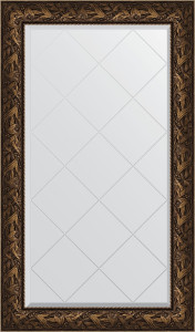 BY 4244 Зеркало с гравировкой в багетной раме - византия бронза 99 mm EVOFORM Exclusive-G