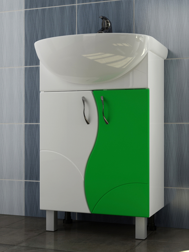 Тумба с раковиной Alessandro 4-550 синий (Уют)550⨉280⨉830 мм синий Santreyd sun-id-664502 - Вид №1