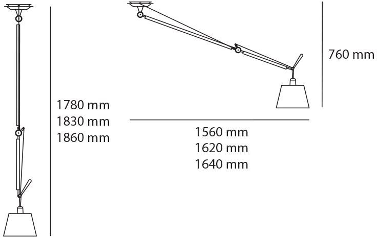 Artemide Регулируемый подвесной светильник из пергаментной бумаги Tolomeo sun-id-1402733 - Вид №3