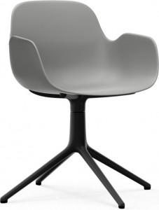 606111 Кресло Swivel 4L Black Alu Grey Normann Copenhagen Form
