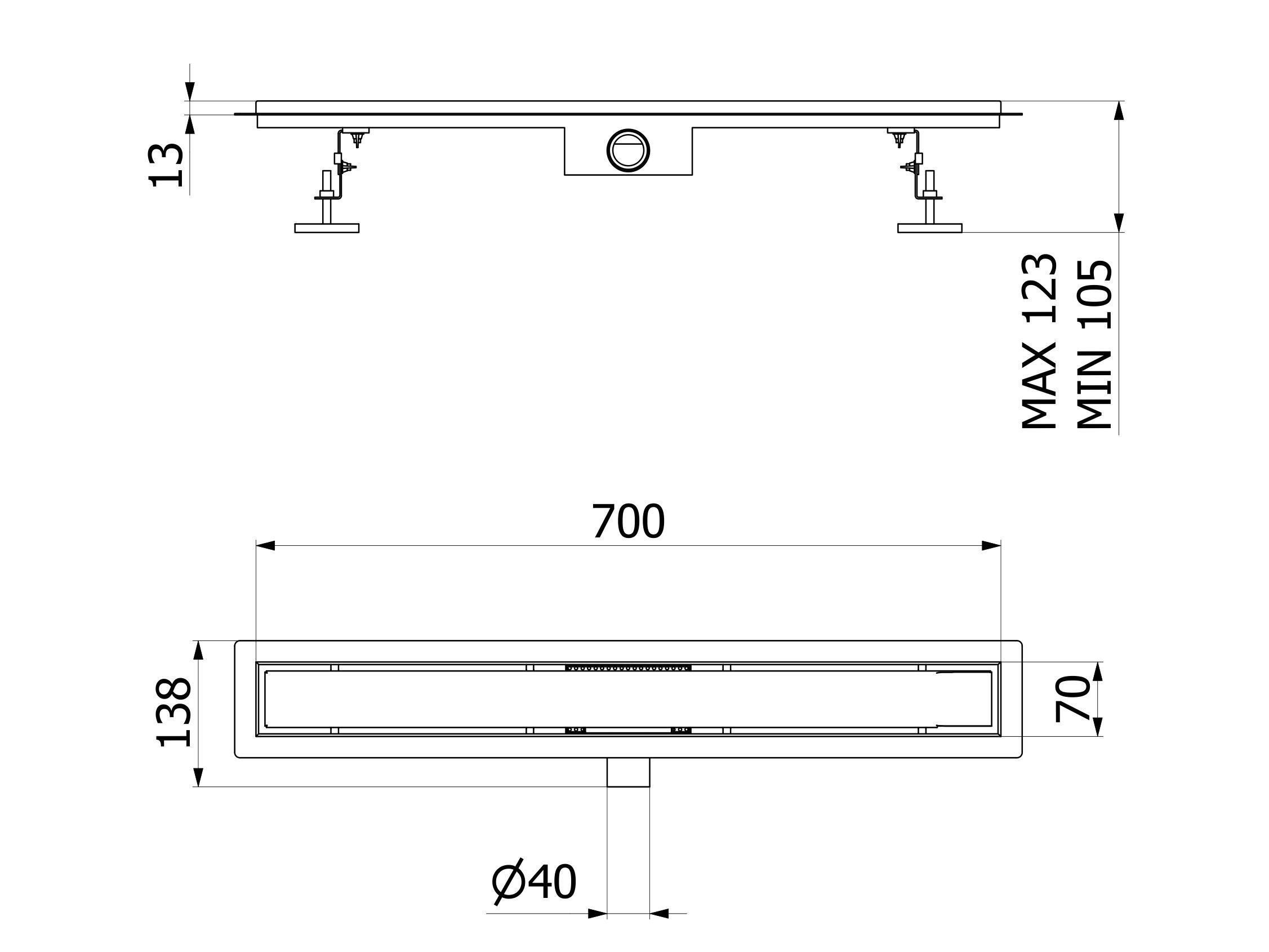 Слив для душа из нержавеющей стали IB River Q &amp ARCH-00135473 - Вид №2