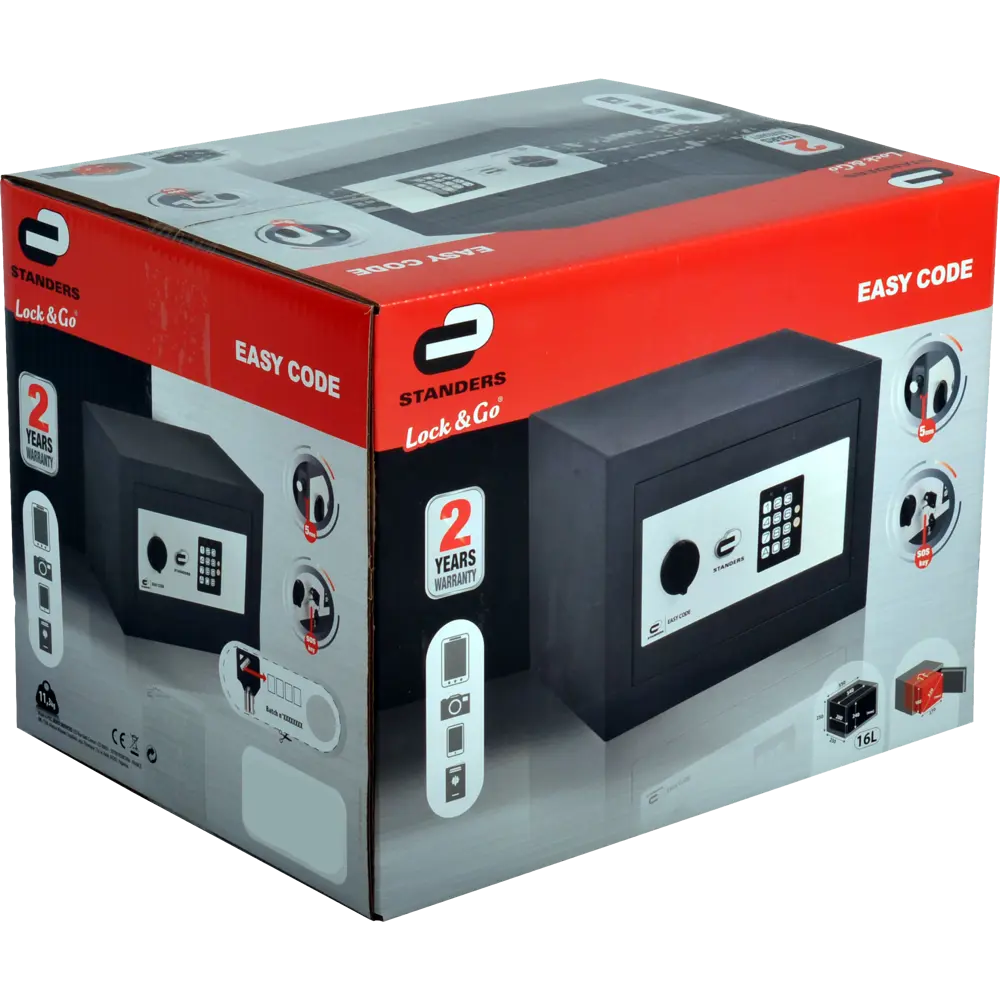 Сейф мебельный Standers N2 с электронным замком сталь 16 л STLM-2167791 - Вид №5