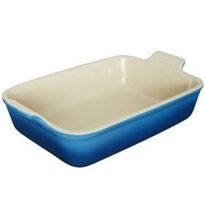Блюдо прямоугольное Le Creuset, каменная керамика, 37х32 см, голубое