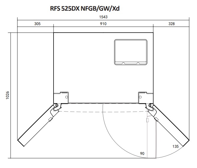 9069201 Холодильник Side by Side   Nordfrost RFS 525DX NFGW белый STDN-0088664 - Вид №12
