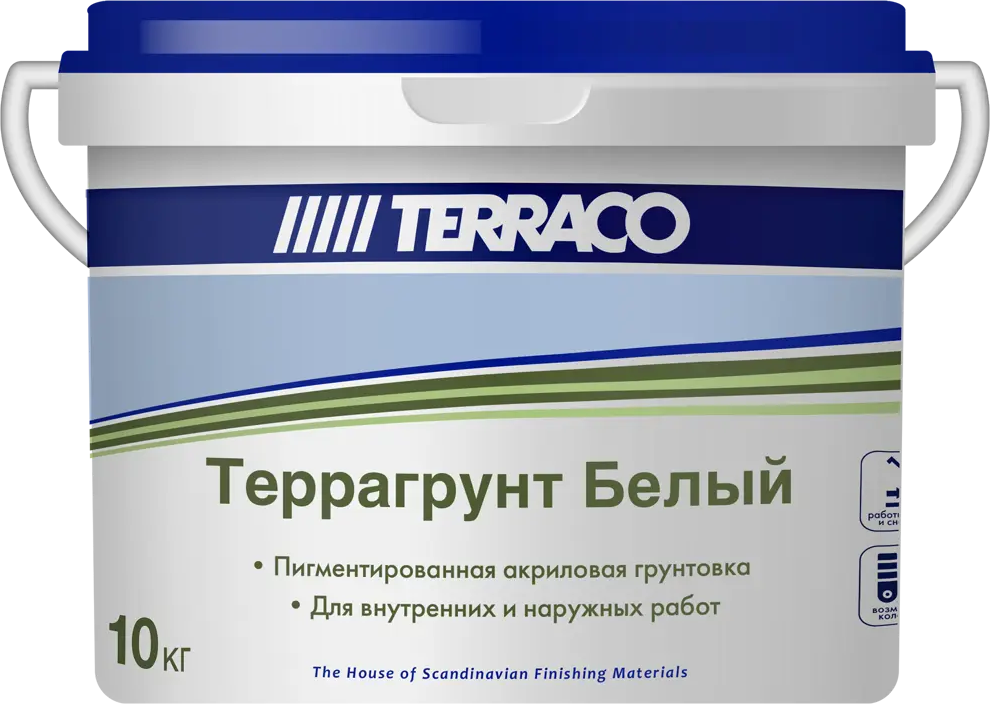 Грунтовка Terraco Террагрунт для внутренних и наружных работ 10 кг 83000319