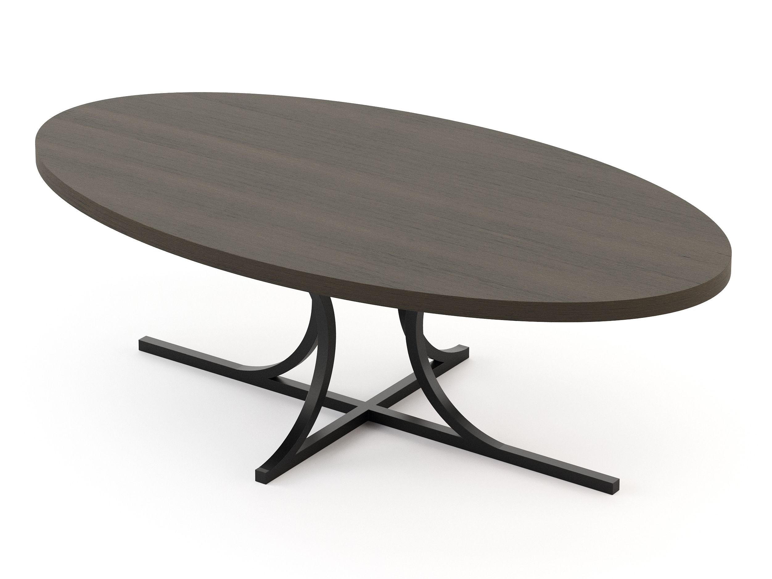 Овальный металлический обеденный стол Stylish Club мост ARCH-00013410 - Вид №2