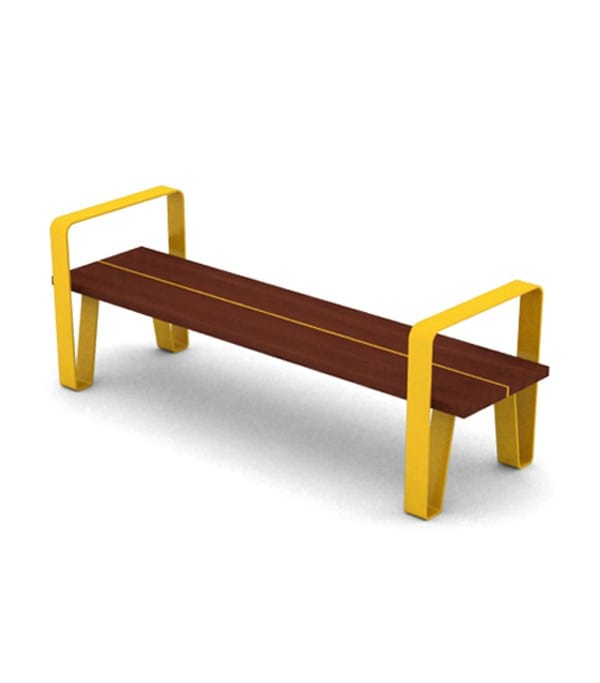 Стальная и деревянная скамья без спинки LAB23 COURT ARCH-00068054 - Вид №6