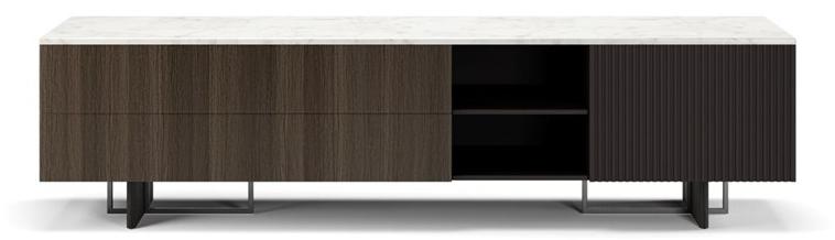 SM Living Couture Деревянный буфет с распашными дверцами, ящиками и мраморной столешницей Hoffman Mda_07 - Вид №1