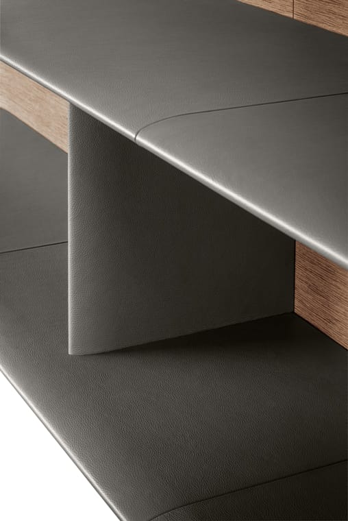 Отдельно стоящая офисная перегородка из дуба Poltrona Frau офис-системы управления ARCH-00026494