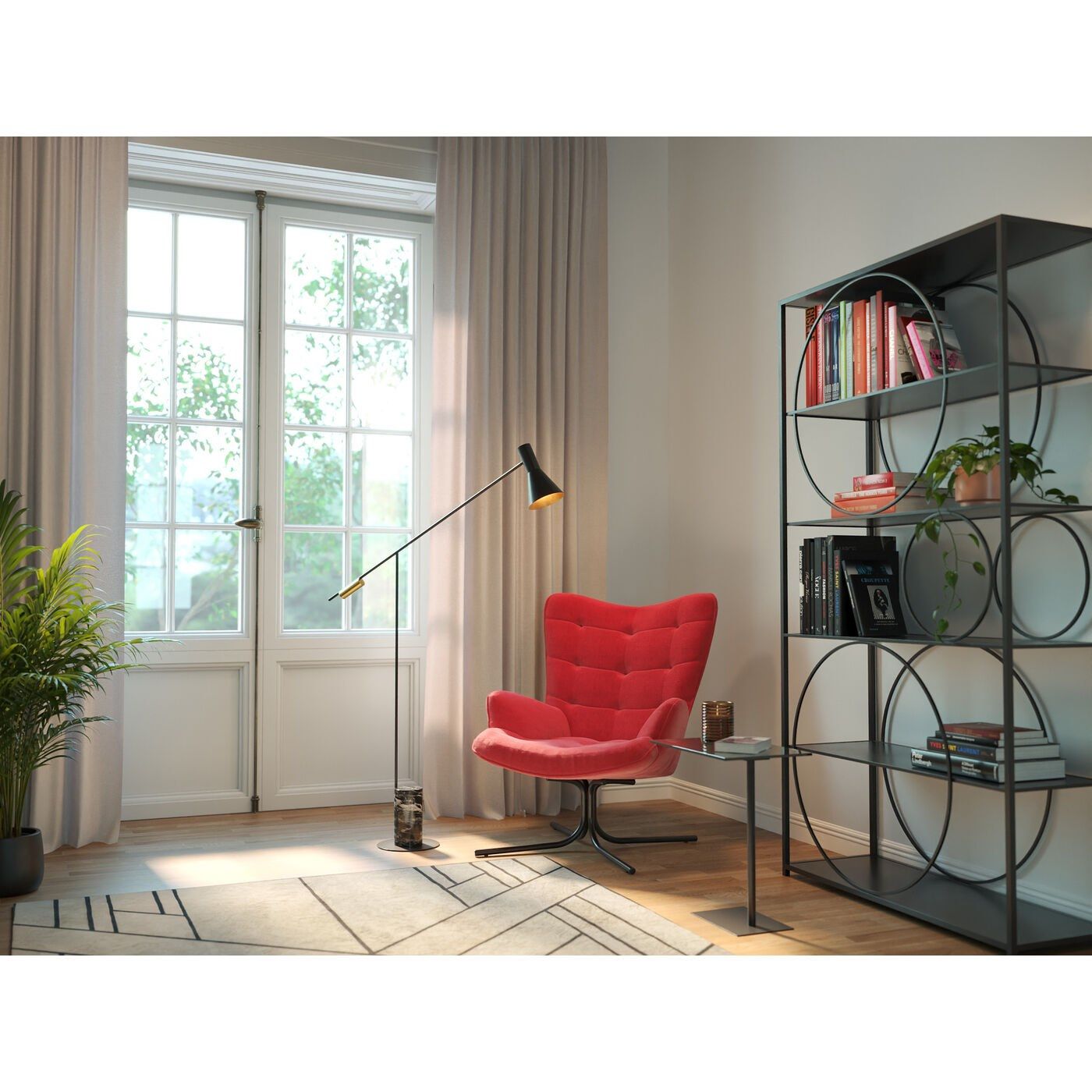 Тканевое вращающееся кресло с подлокотниками KARE Design OSCAR ARCH-00026369 - Вид №14