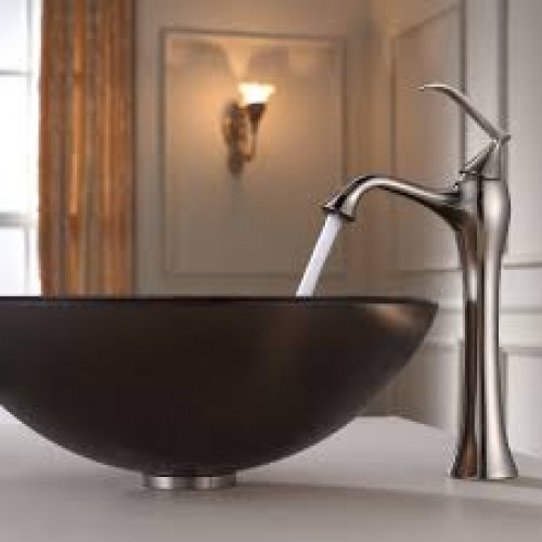 GV103FR-12mm-KEF15000 Накладная раковина на столешницу  прямоугольная Krausru  - Вид №1