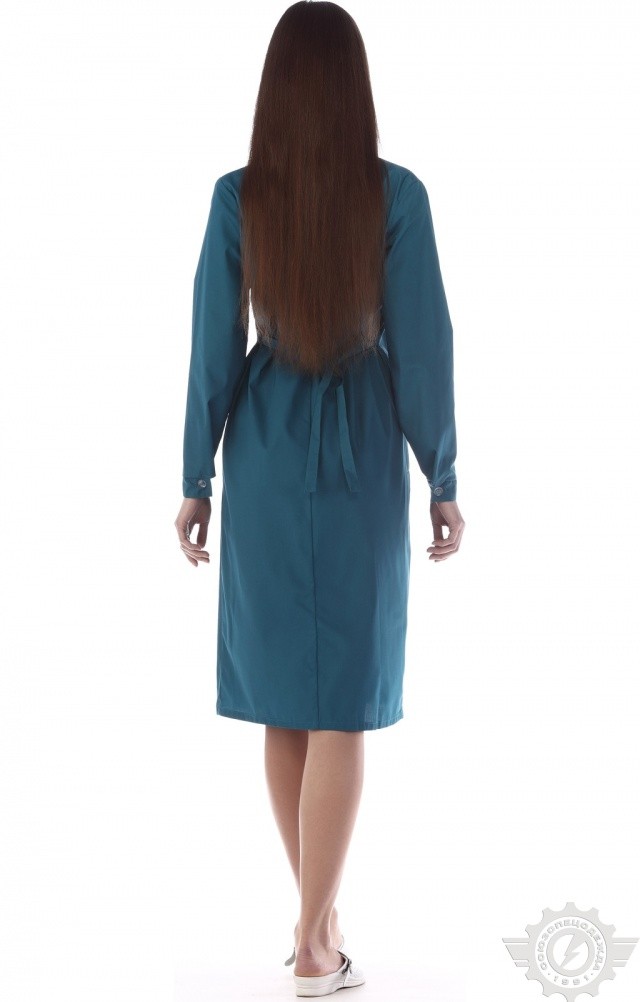 63267 Халат "Золушка" бирюза  Одежда для обслуживающего персонала  размер 54/158-164 Спецодежда  - Вид №9