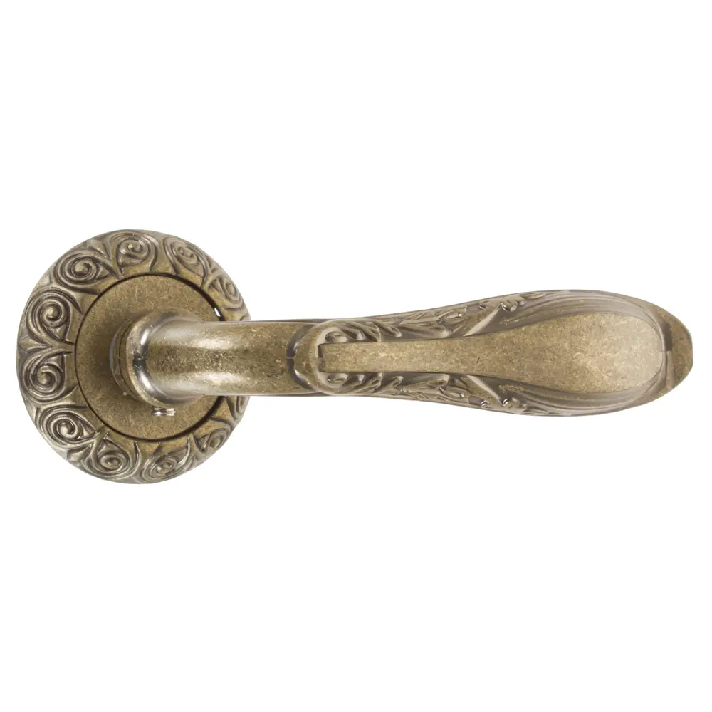 Ручки дверные на розетке EDS-71-20, цвет состаренная бронза EDSON STLM-2202942