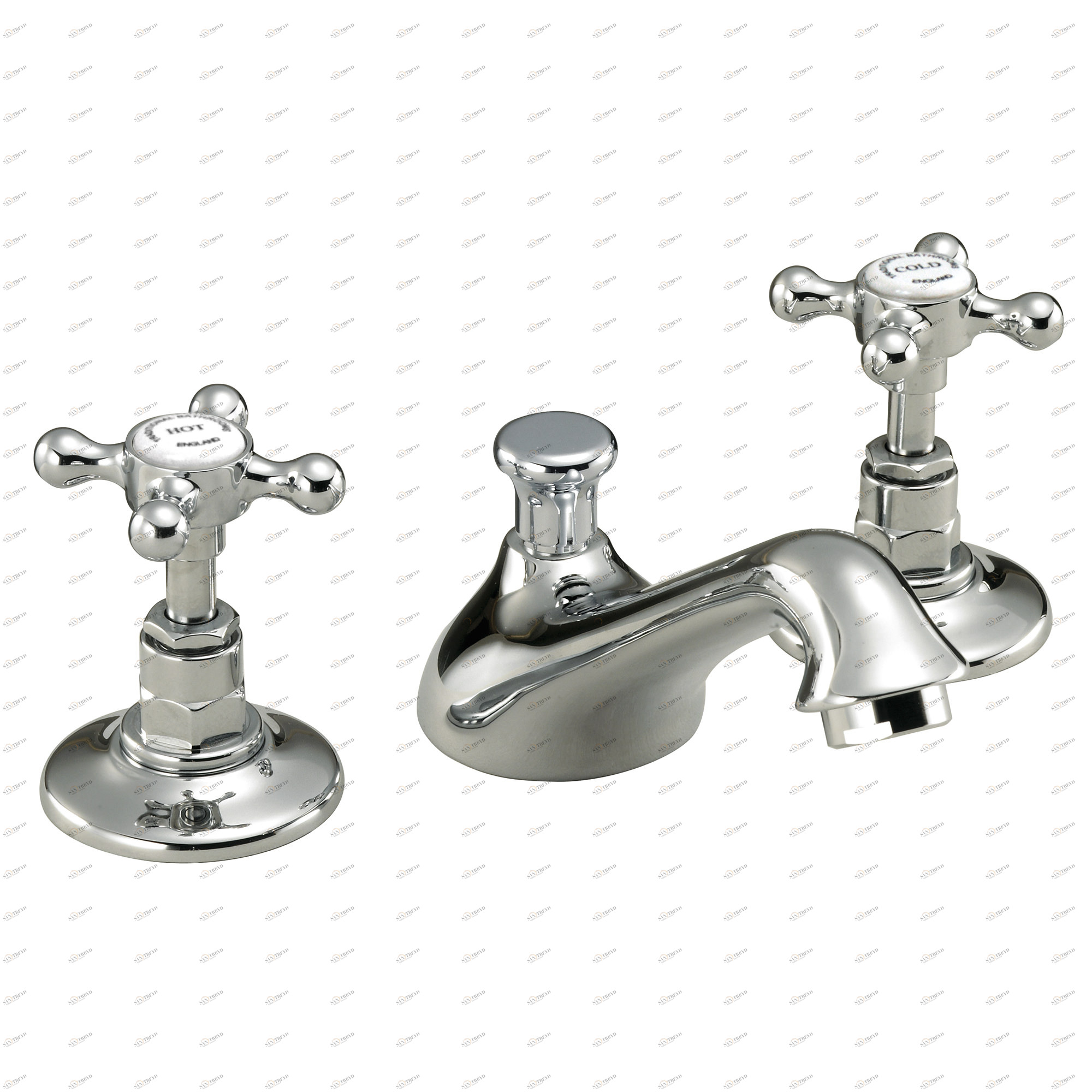 Traditional bathrooms Смеситель для умывальника ЛОНДОН на 3 отверстия Tb400.614.bn LONDON