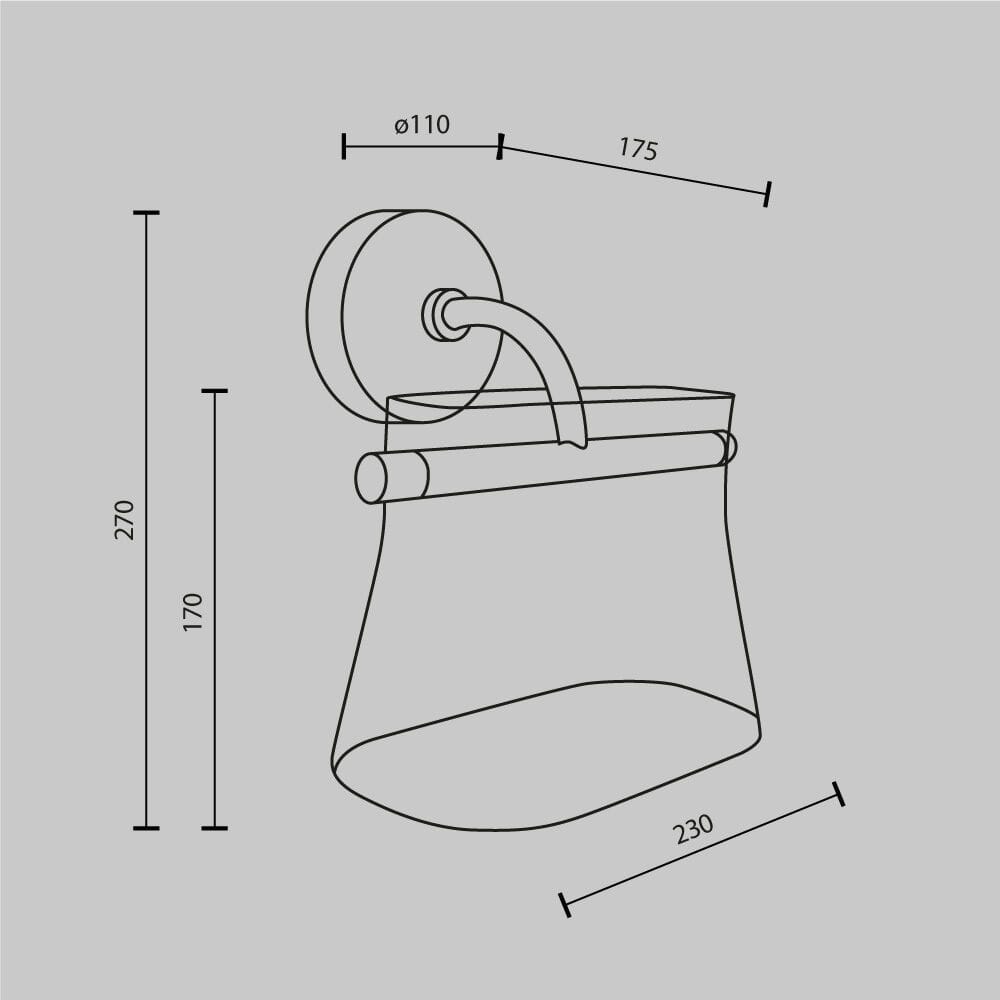 Латунный светодиодный настенный светильник Maytoni кабаре ARCH-00063515 - Вид №5