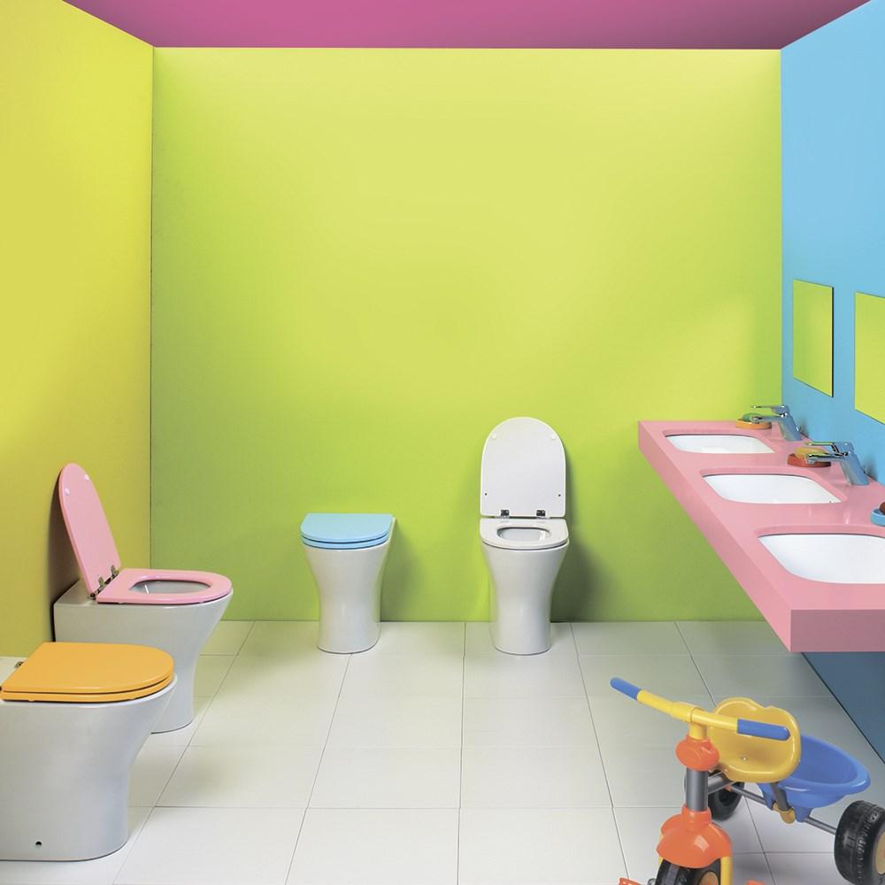 Набор Sanitana приставной INFANTIL: чаша BTW + крышка желтая S10013123300000;S80007332907100 - Вид №4