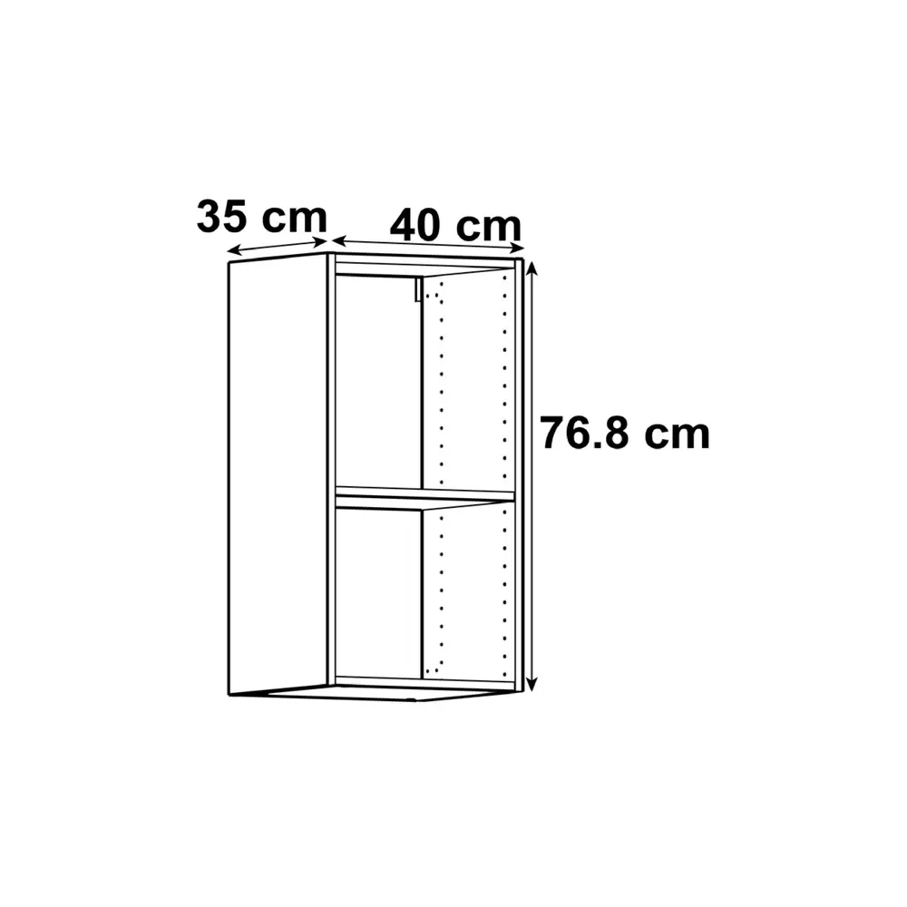 Каркас навесной Delinia ID 40x76.8x35 см, ЛДСП, цвет белый STLM-2092924 - Вид №1
